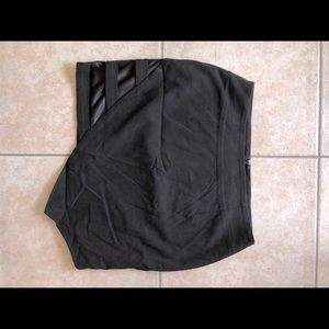 Black mini skirt